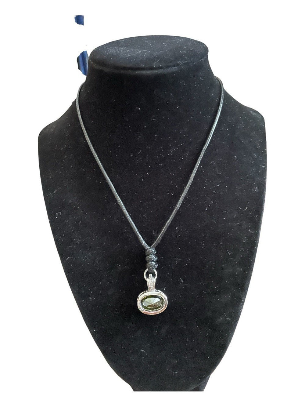 925 Sterling Silver Interchangeable Stone Cage Locket Pendant Necklace Set